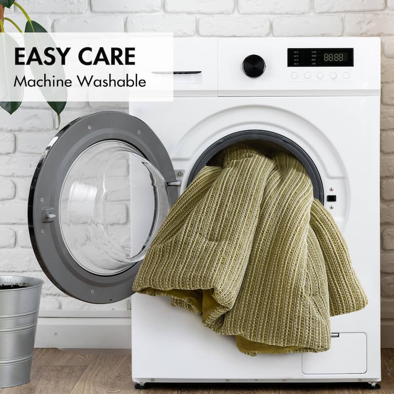 GDF Studio - Rowena Waffle Washed Cotton 3-Piece Comforter Set with Soft Textured Design