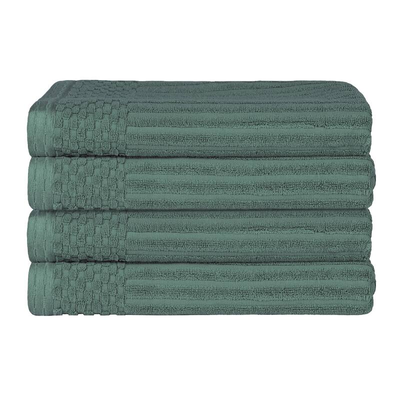 Superior Ribbed Cotton Absorbent Heavyweight Bath Towel Set