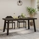 preview thumbnail 11 of 17, Deville Indoor Acacia Wood and Iron Dining Table by Christopher Knight Home Black