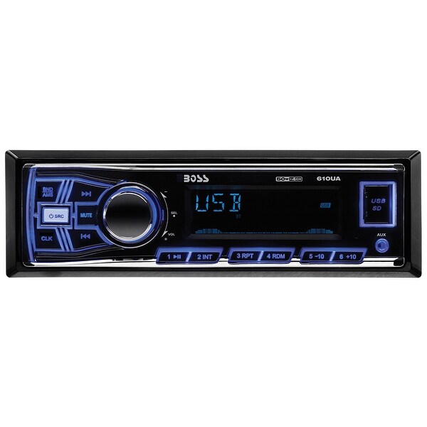 Boss Mechless AM/FM Receiver USB SD Memory Card Ports Front AuxIn
