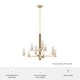 preview thumbnail 3 of 10, Hunter Gatz Ribbed Glass Chandelier - Dining Room, Kitchen Island, Entry - Glam, Contemporary, Transitional