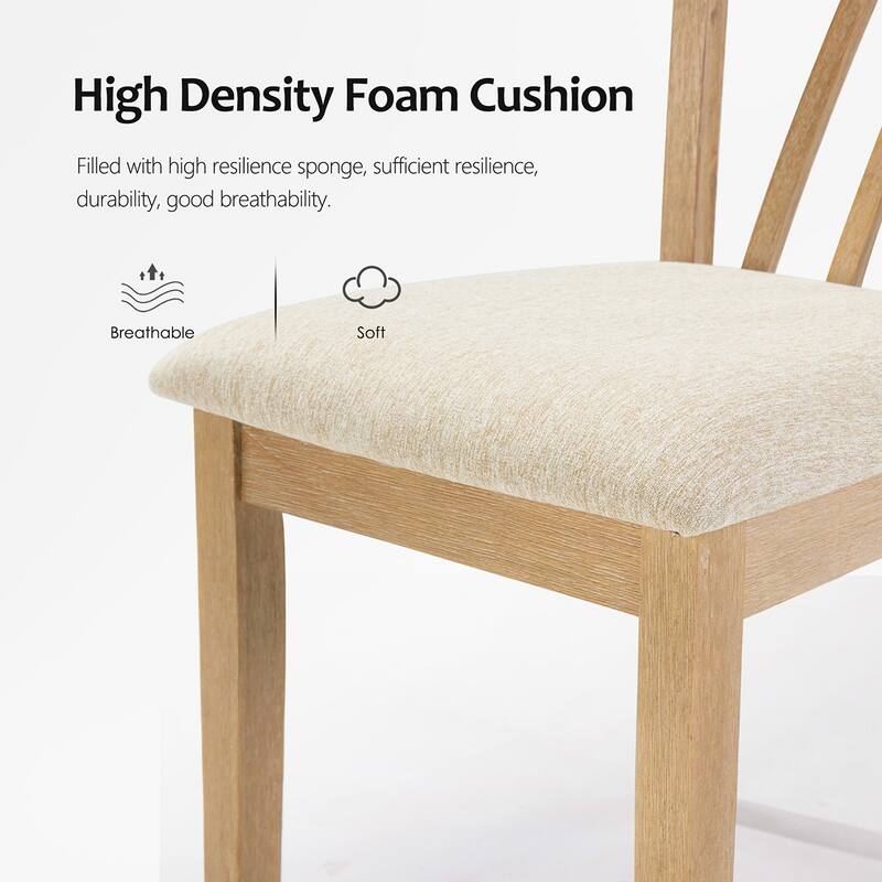 2PCS Rubberwood Legs Dinging Chairs