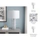 preview thumbnail 6 of 19, Glass Bubble Table Lamp with Crystal Accents and Cylinder Base