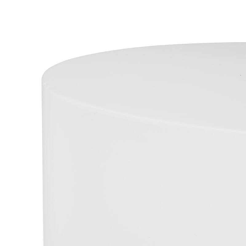 Christopher Knight Home - Trenton Outdoor Fire Pit and Side Table Set in Classic White with Lightweight Concrete Build