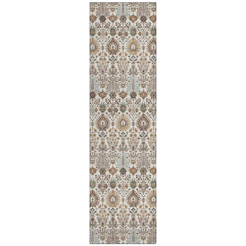 Machine Washable Indoor/ Outdoor Traditional Xander Chantille Rug