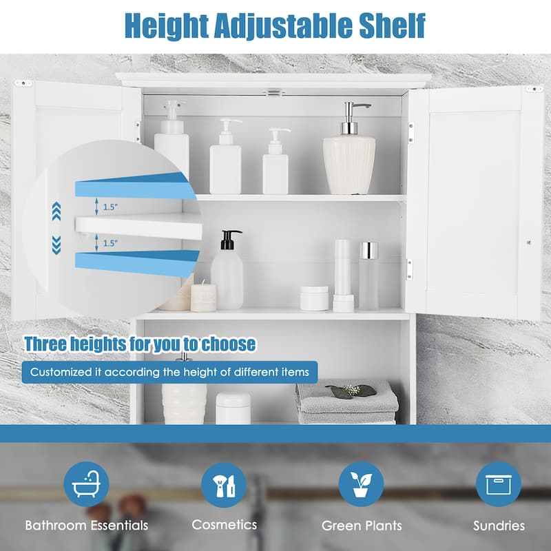 Costway Wall Mount Bathroom Cabinet Storage Organizer Medicine Cabinet - see details