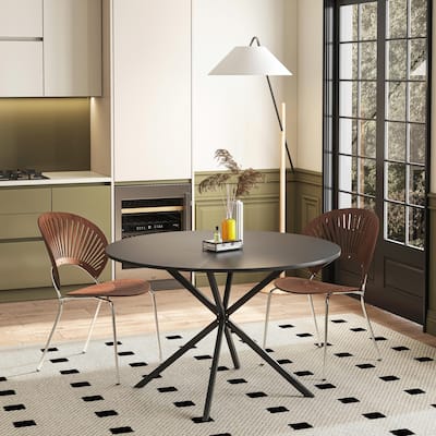 47.24'' Modern Cross Leg Round Dining Table