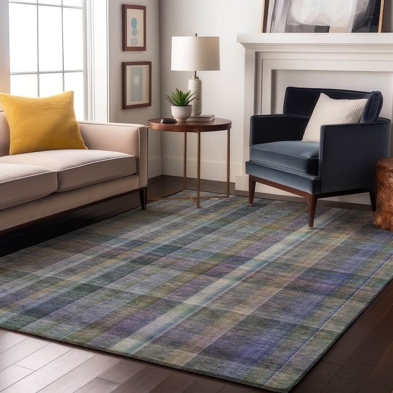 Premium Washable Super Soft Plaid Mayfield Rug - Green - 8' x 10' - Rectangle