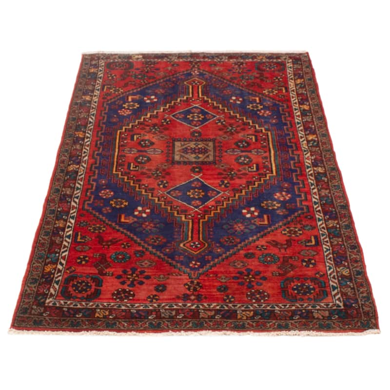ECARPETGALLERY Hand-knotted Andelz Red Wool Rug - 4'3 x 7'0