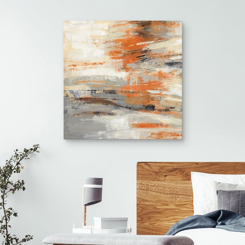 Golden Dust Crop Orange by Silvia Vassileva Canvas Art Print