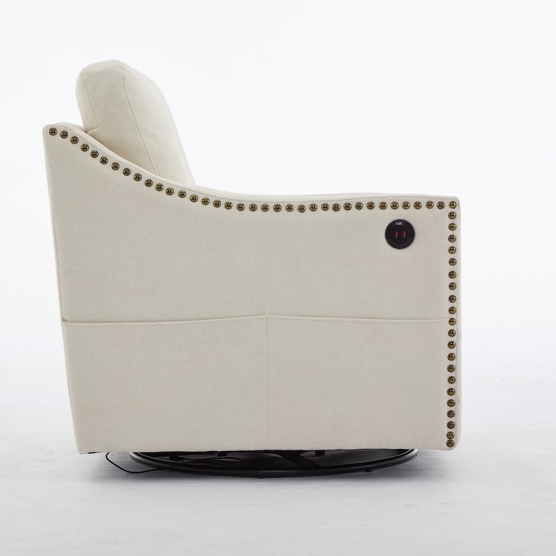 30.3" Accent Chair with USB and Side Pocket
