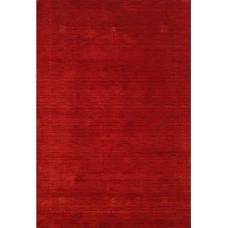 Ahgly Company Machine Washable Contemporary Neon Red Area Rugs - Bed ...