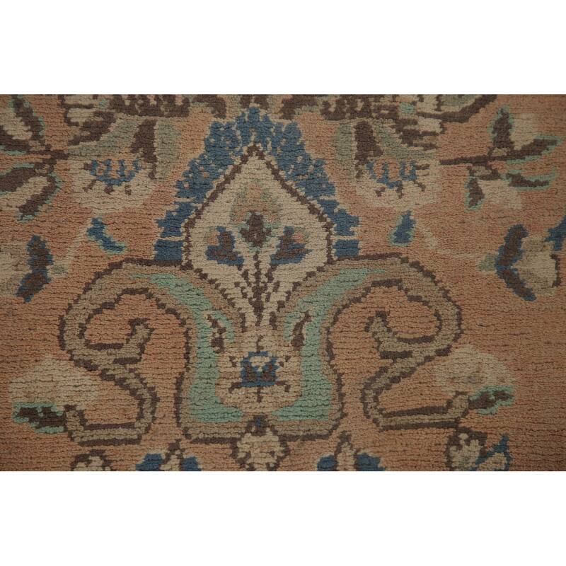 Mashad Persian Vintage Area Rug Handmade Wool Carpet - 10'2" x 12'11"