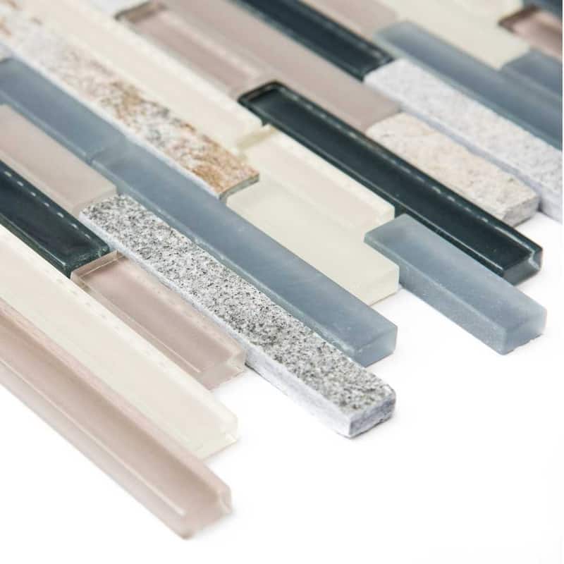Victory Brick 1x3 Glass Linear Mosaic Tile - Wall, Backsplash