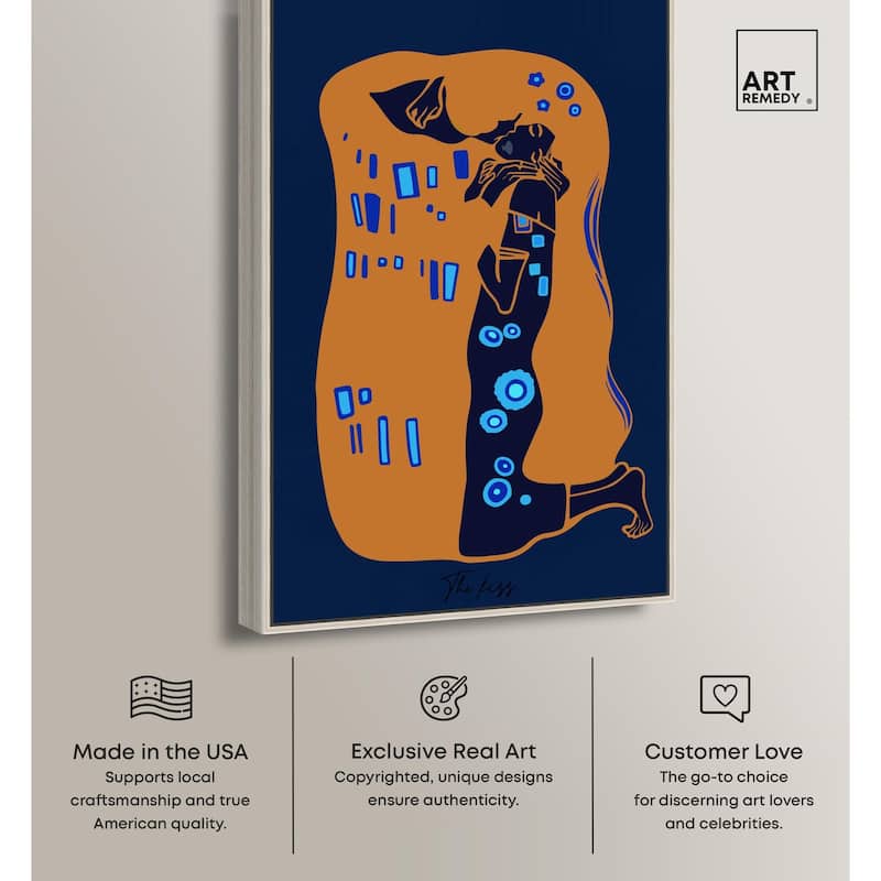 The Kiss Canvas by Art Remedy
