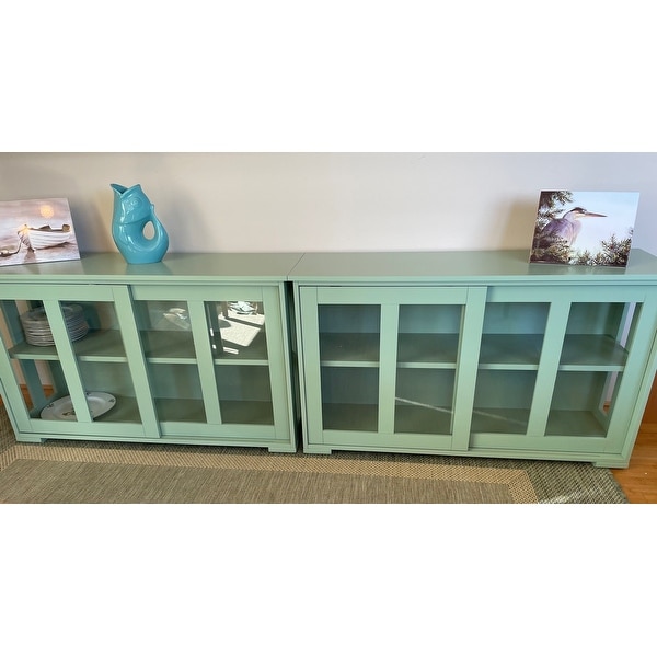 Porch & Den Jefferson Sliding Glass Door Stackable China Cabinet - On Sale  - Bed Bath & Beyond - 19389944