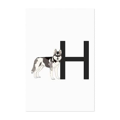 Hdog Illustrations Alphabet Animals Dog Husky Art Print/Poster - Bed ...