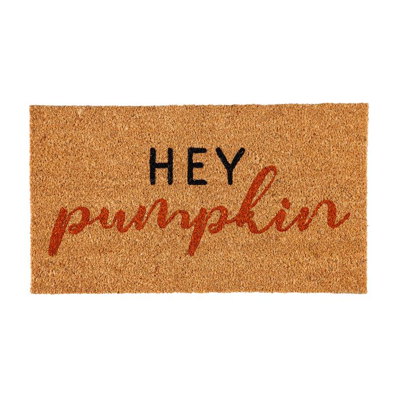Hey, Pumpkin Coir Mat