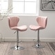 preview thumbnail 42 of 75, Roundhill Furniture Ellston Upholstered Adjustable Swivel Barstools, Set of 2