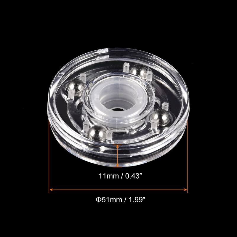 2inch Rotating Swivel Stand with Steel Ball Lazy Susan Base Turntable Clear 4Pcs - Clear - 2inch