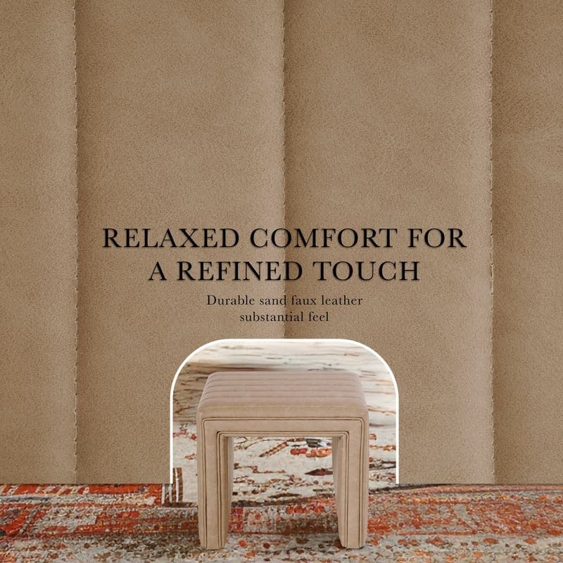 HomePop Modern Channel Ottoman