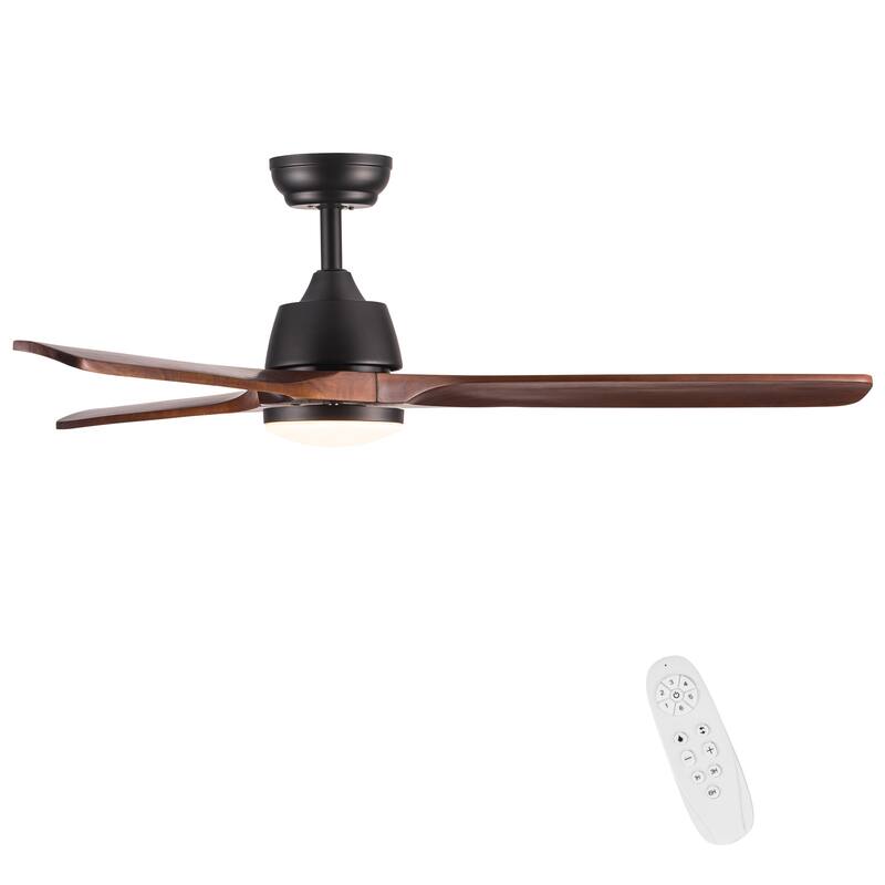 52" Farmhouse Rustic LED Ceiling Fan with Remote Control