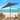 SAFAVIEH Cannes 9 Ft Grey Wooden Outdoor Umbrella
