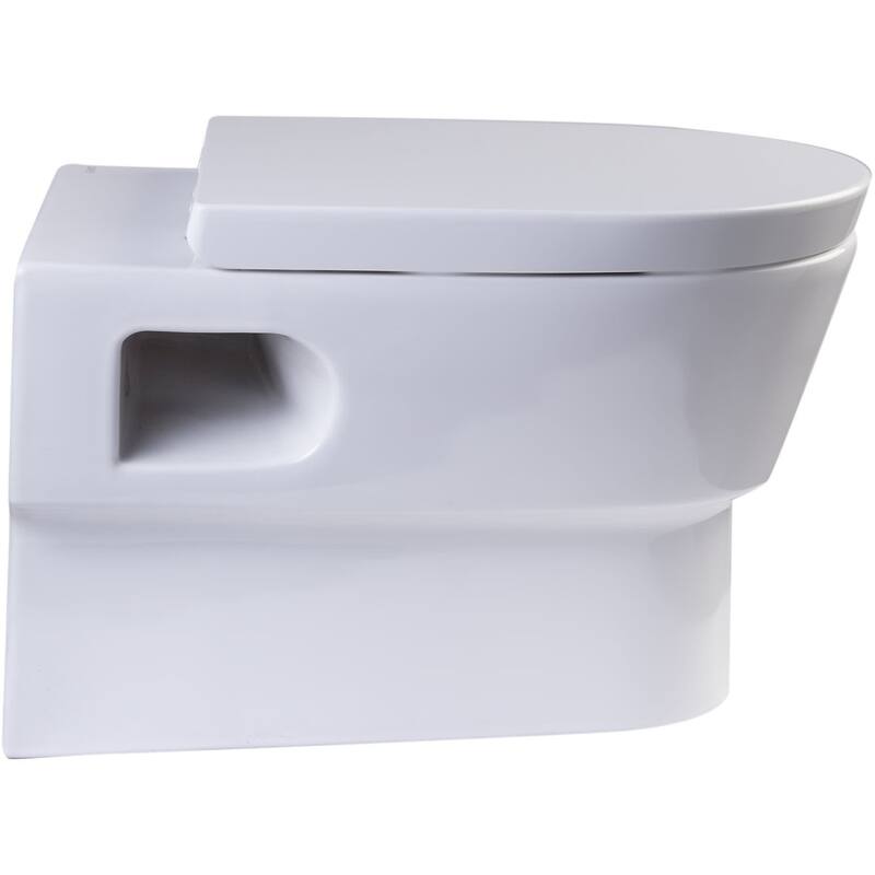 Eago Elongated Closed-Front Toilet Seat with Soft Close Hinges