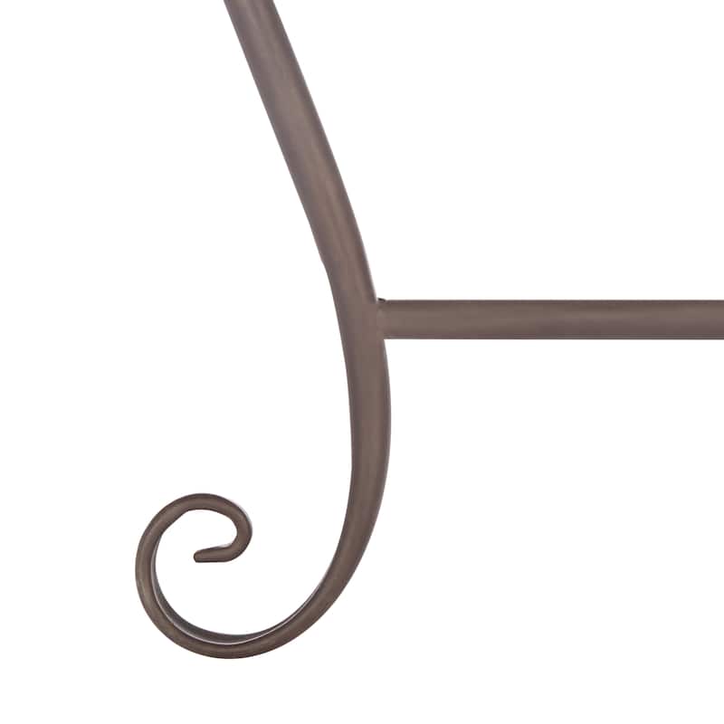 SAFAVIEH Nya Victorian Wrought Iron 50-inch Outdoor Tree Bench - 50 In. W x 24 In. D x 31 In. H - 50"W x 24"D x 31"H