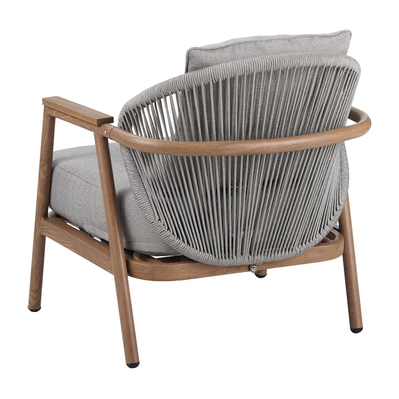 Christopher Knight Home - Orla Outdoor Rope Club Chair with Textured Taupe Cushion