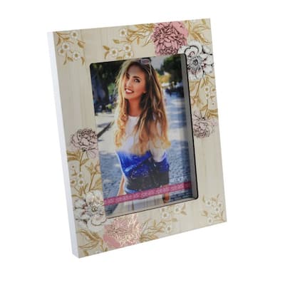 Tickled Pink Floral Photo Frame