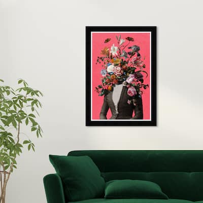 Wynwood Studio Prints People and Portraits Flower Mind Pink and Modern & Contemporary Wall Art Canvas Print