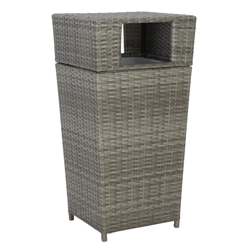 SAFAVIEH Outdoor Mazeli Trash Bin (Fully Assembled)