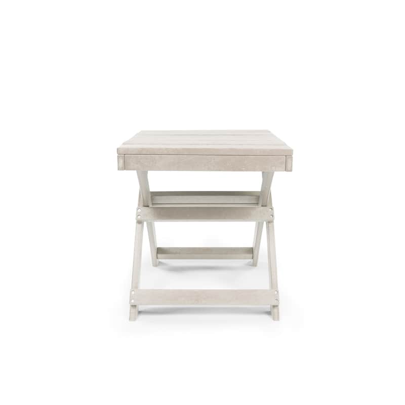 Versailles Quick Assembly All-Weather Outdoor Folding Patio Chair and Table Set - 3-piece