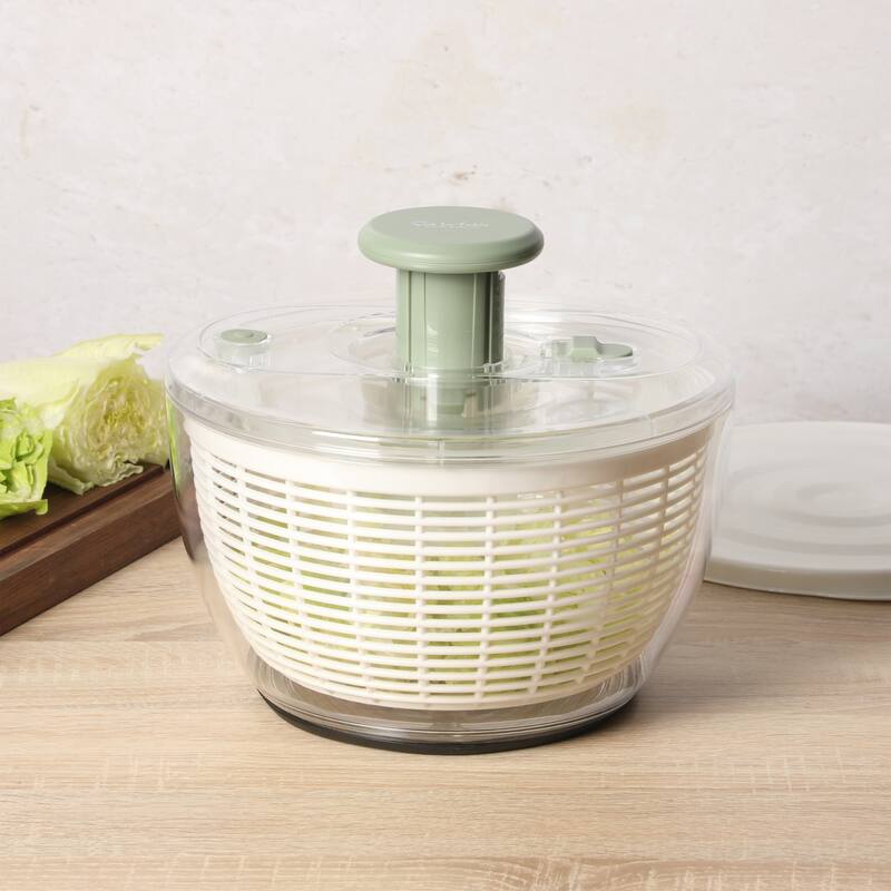 Sur La Table Kitchen Essential 6.3 Qt Salad Spinner, Fruit Wahser, Fruit Washing Bowl with Strainer, Vegertable Cleaner