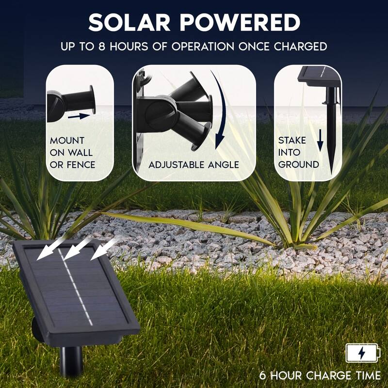 Luxrite 35FT RGBW LED Outdoor Solar String Lights, Remote Control, Commercial Grade, 15 S14 Shatterproof Bulbs, IP65 - 35 FT