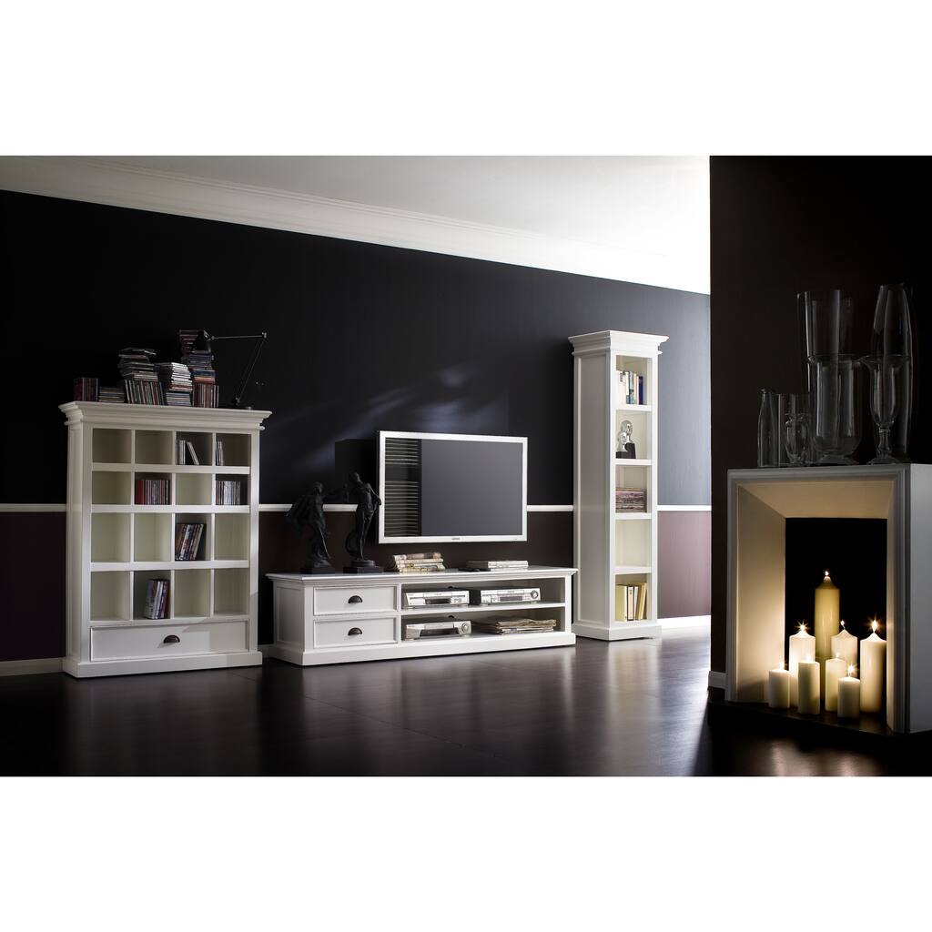 NovaSolo Halifax Coastal White Large ETU | Solid Mahogany Frame | 70.87 x 17.72 x 17.72 - 70,87 x 17,72 x 17,72