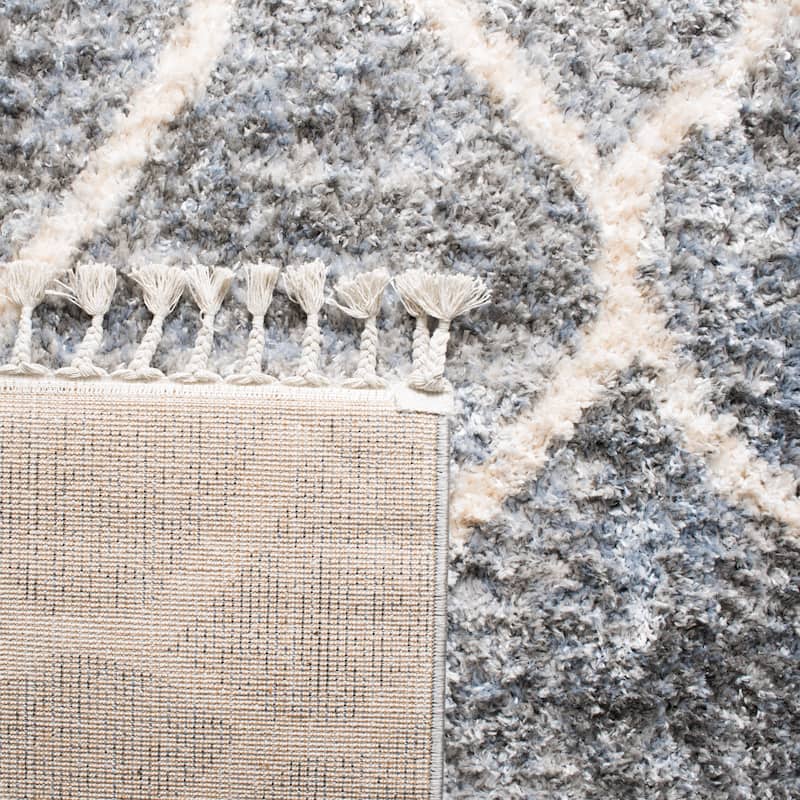 SAFAVIEH Berber Fringe Lozenka Mercedes Trellis Rug