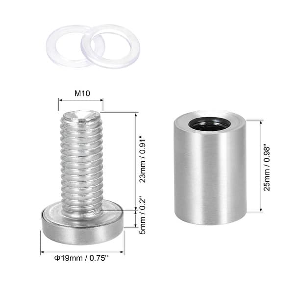 Glass Standoff Mount Stainless Steel Wall Standoff Holder 8 Pcs