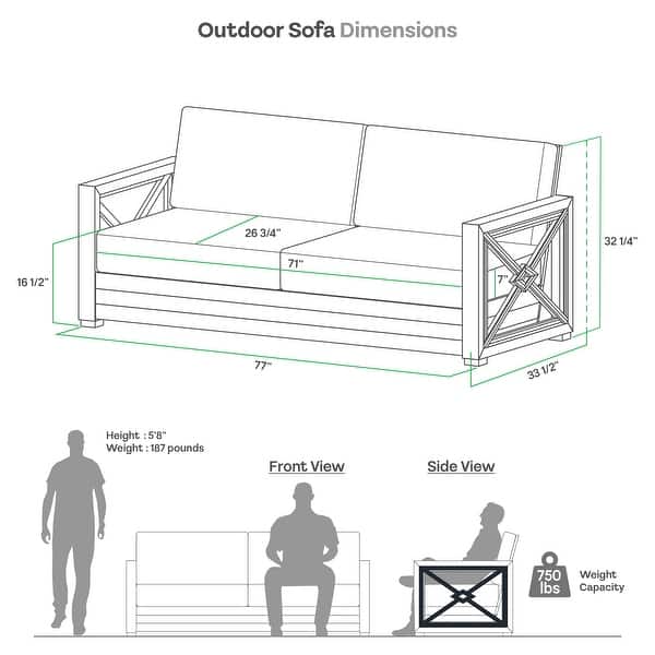 dimension image slide 2 of 3, Cambridge Casual Provence Indonesian Teak 4-Piece Outdoor Conversation Set