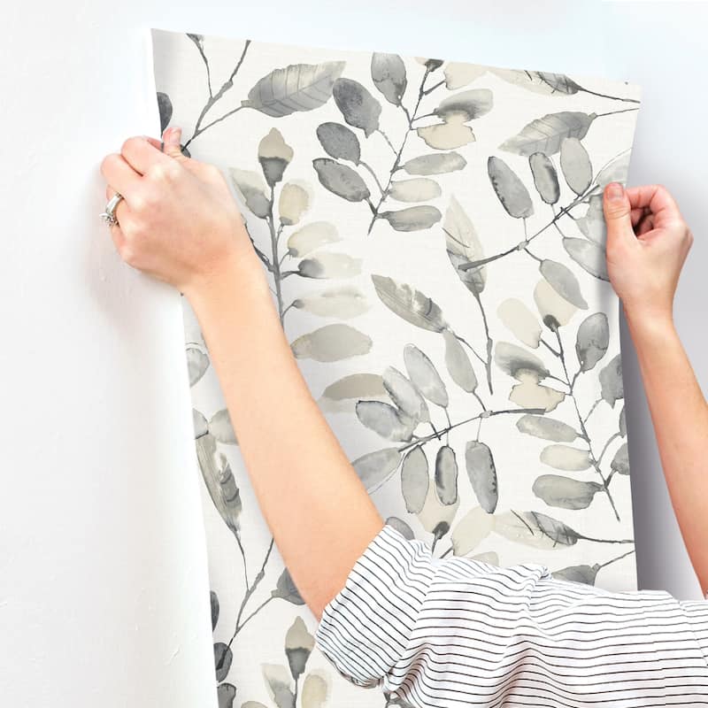 Chesapeake Pinnate Charcoal Leaves Wallpaper