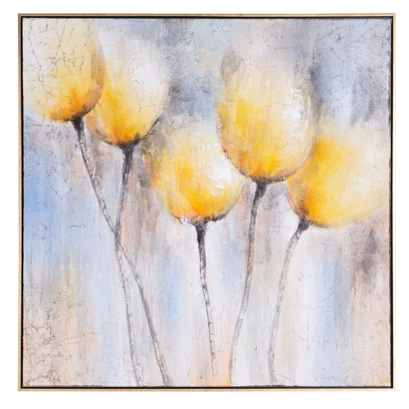 Sunny Blooms, Framed Hand Painted Canvas