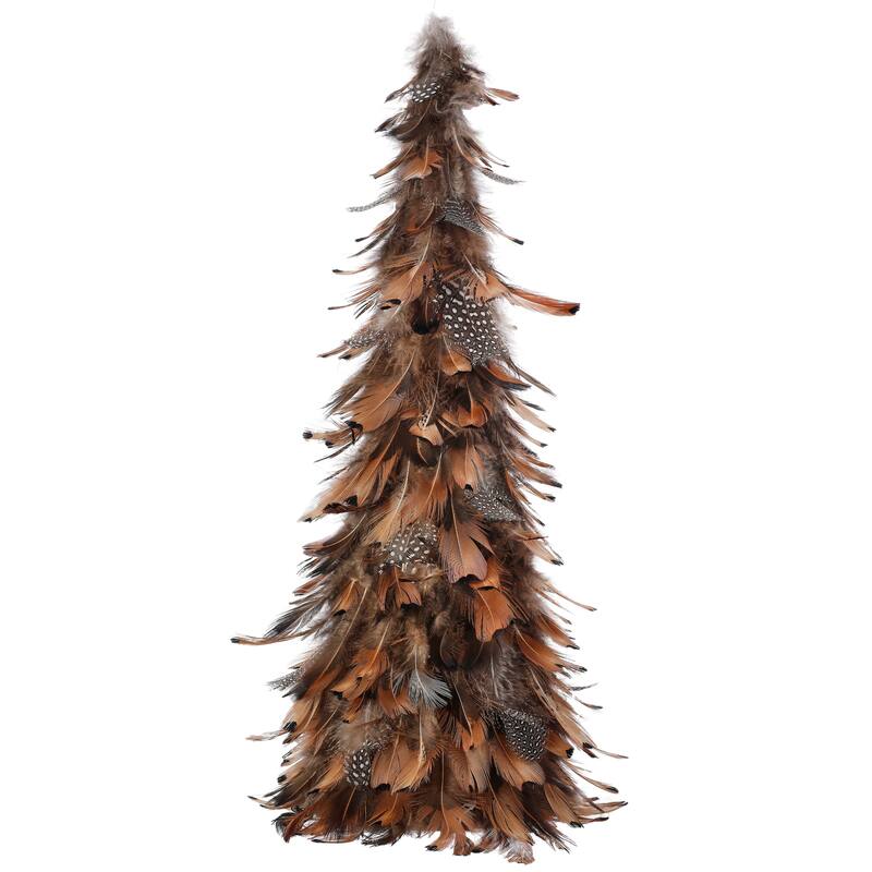 12" Natural Feather Tree Set of 2