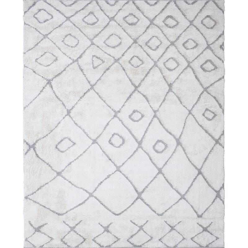 Noori Rug Monaco High-low Albert Rug - 8'10" x 11'11" - Ivory/Grey