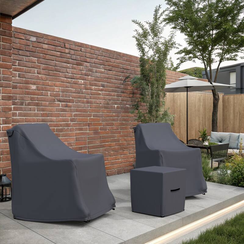 Forever Patio 3 Piece Furniture Cover For Outdoor Rocking Chair - 40 x 26 x 39