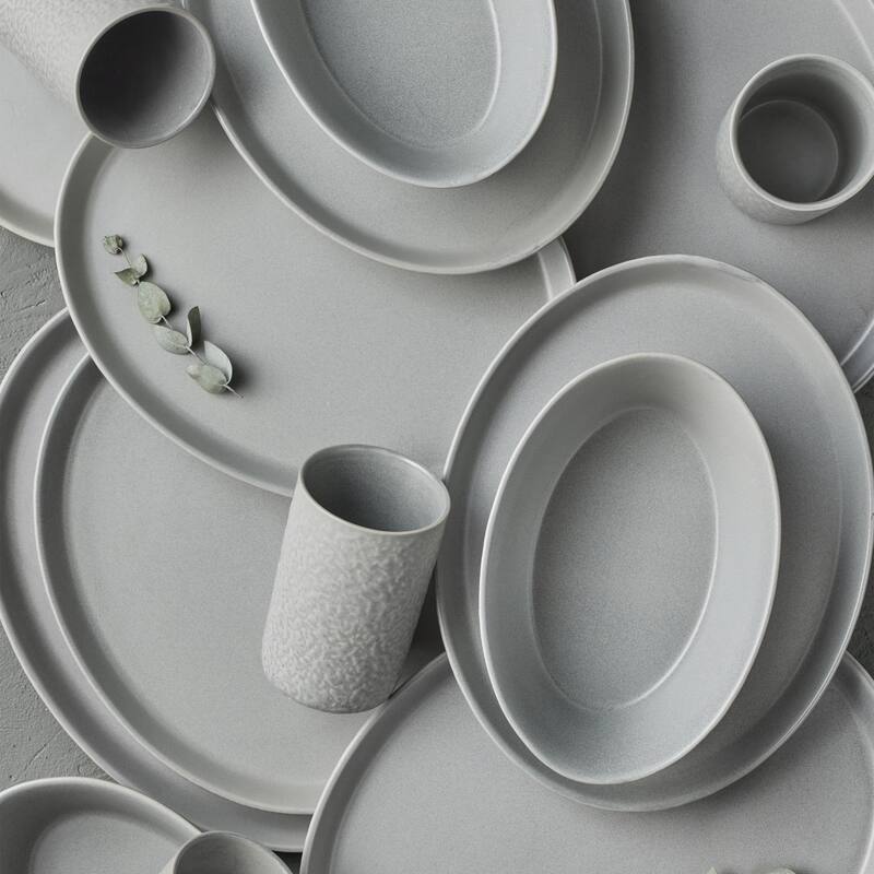 Stone by Mercer Project Katachi Stoneware Dinnerware Set - Grey - 32 Piece