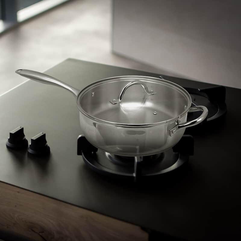 Oster Cuisine Saunders 4.2 Quart Saute Pan with Lid