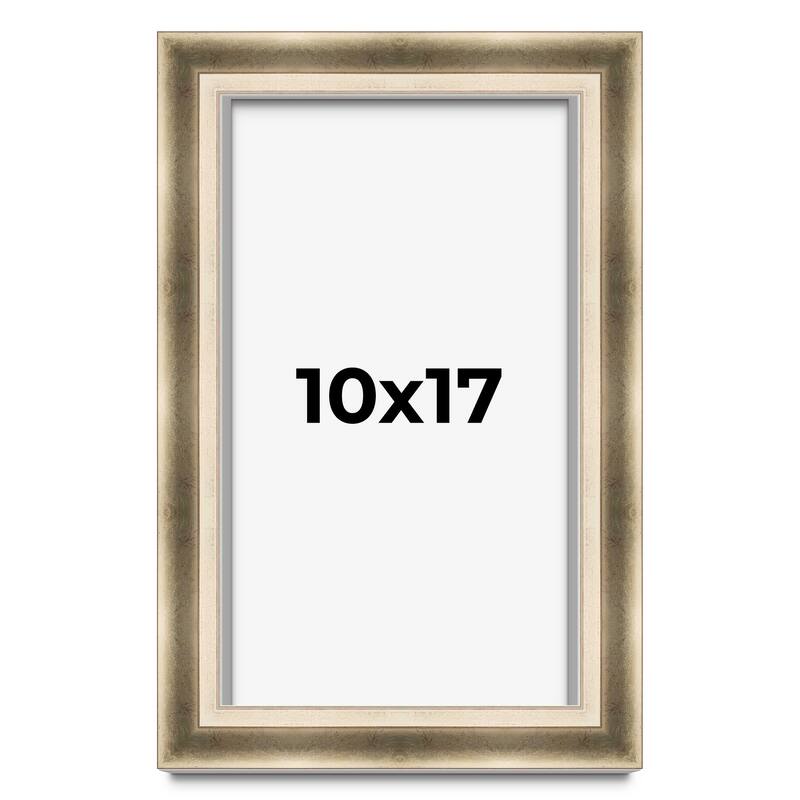 10x17 Shadow Box Frame Silver | 1.75 inches Deep Real Wood Traditional
