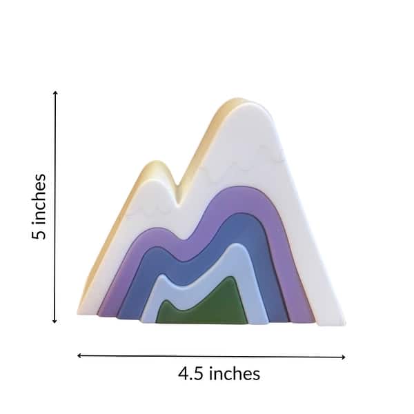 slide 2 of 33, Skogsbarn Silicone Stacker Toy Mountain