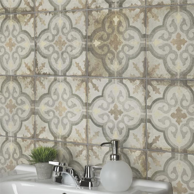 Merola Tile D'Anticatto Decor Palazzo 8-3/4" x 8-3/4" Porcelain Floor and Wall Tile